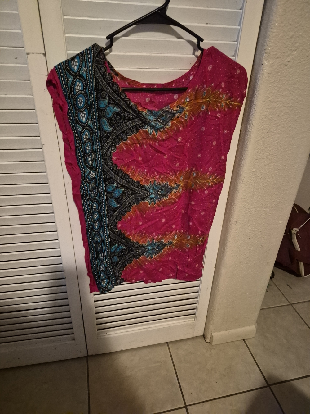 Women's Pink Bohemian Printed Sleeveless Top